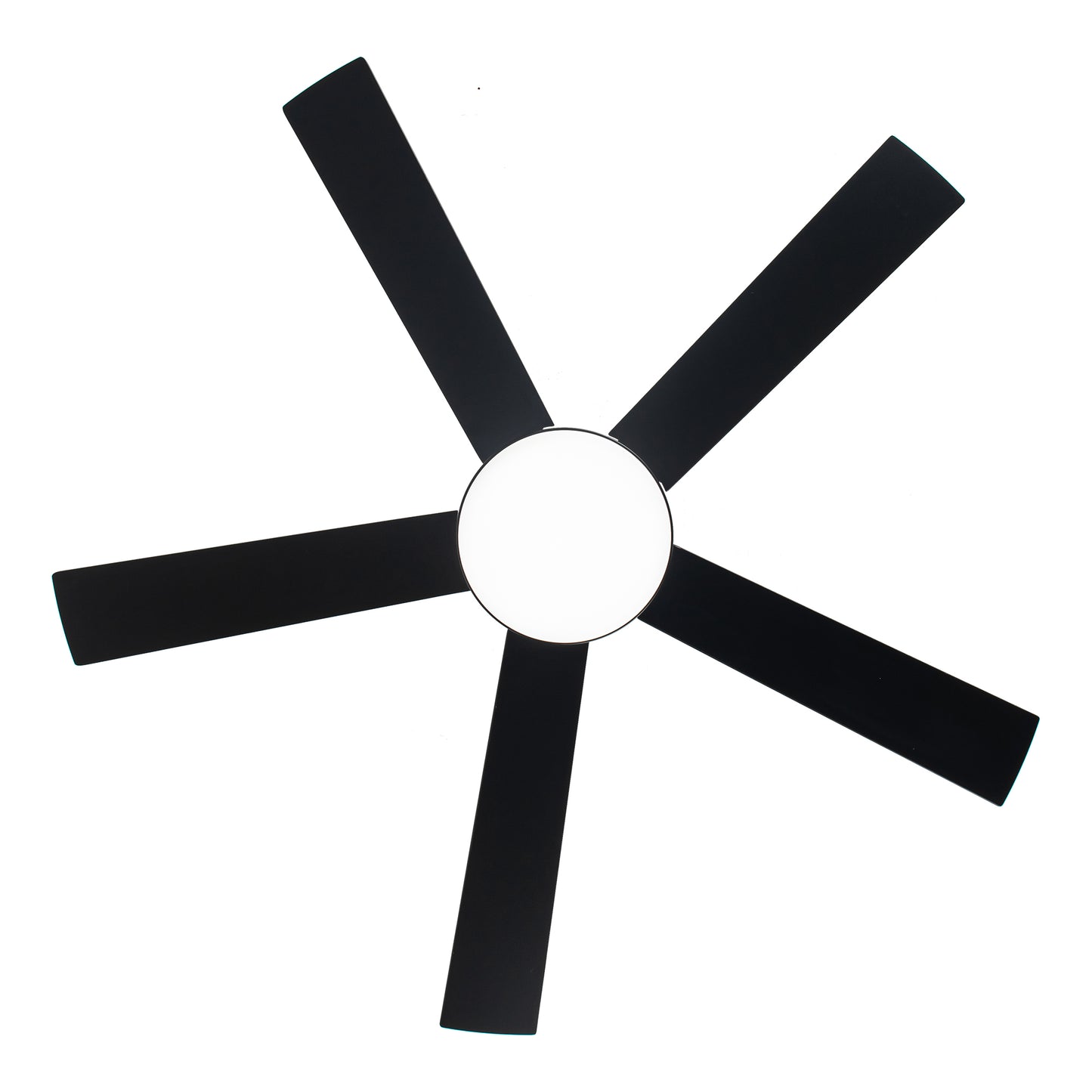 48" Black Ceiling Fan with Lights and Remote Control, 5 Blades Modern Ceiling Fans