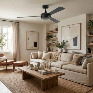 Vaczon 52" 3 Blades Industrial Downrod Mount Ceiling Fan with Remote Control