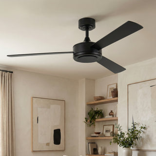 Vaczon 52" 3 Blades Industrial Downrod Mount Ceiling Fan with Remote Control