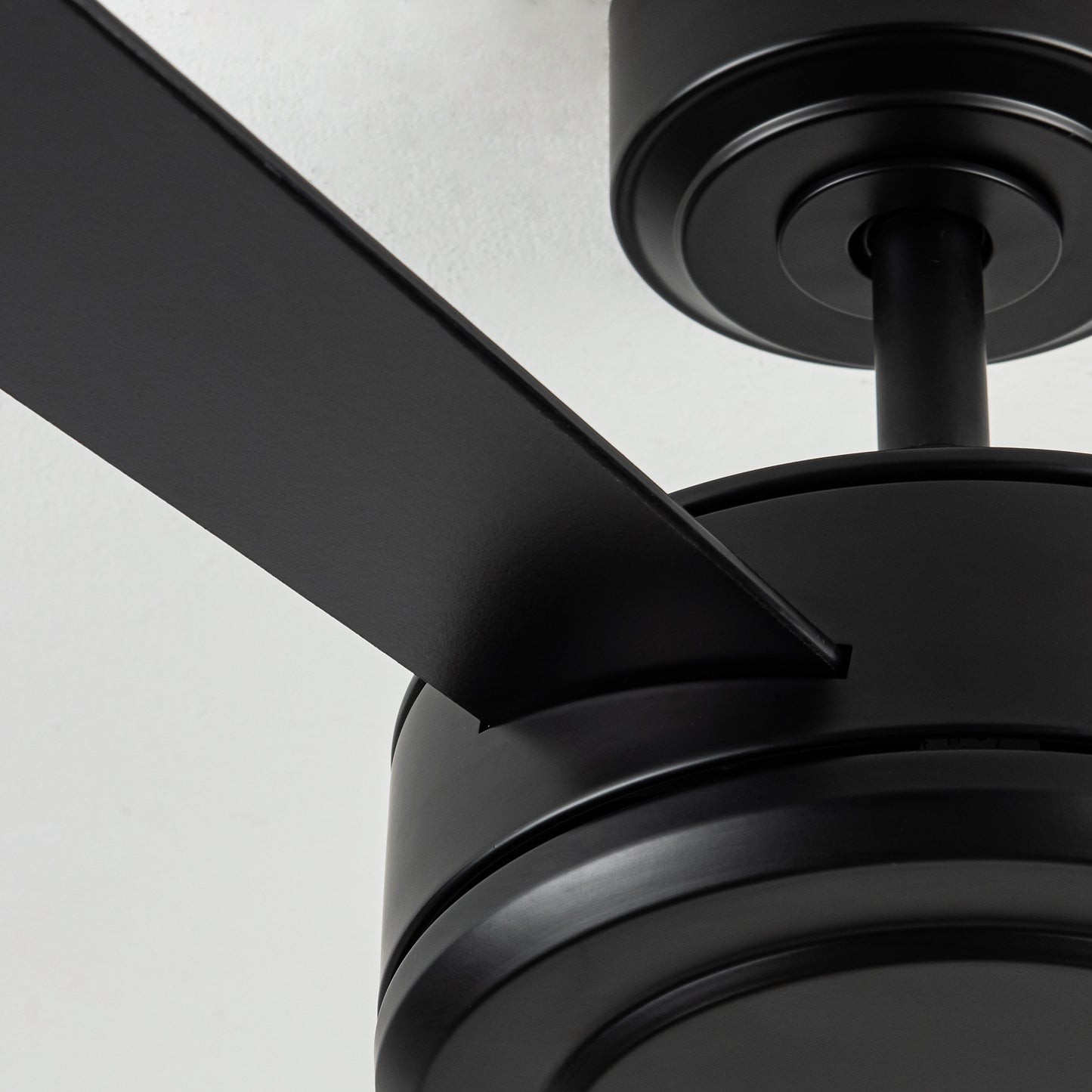 52" Modern Black Ceiling Fan with Remote Control