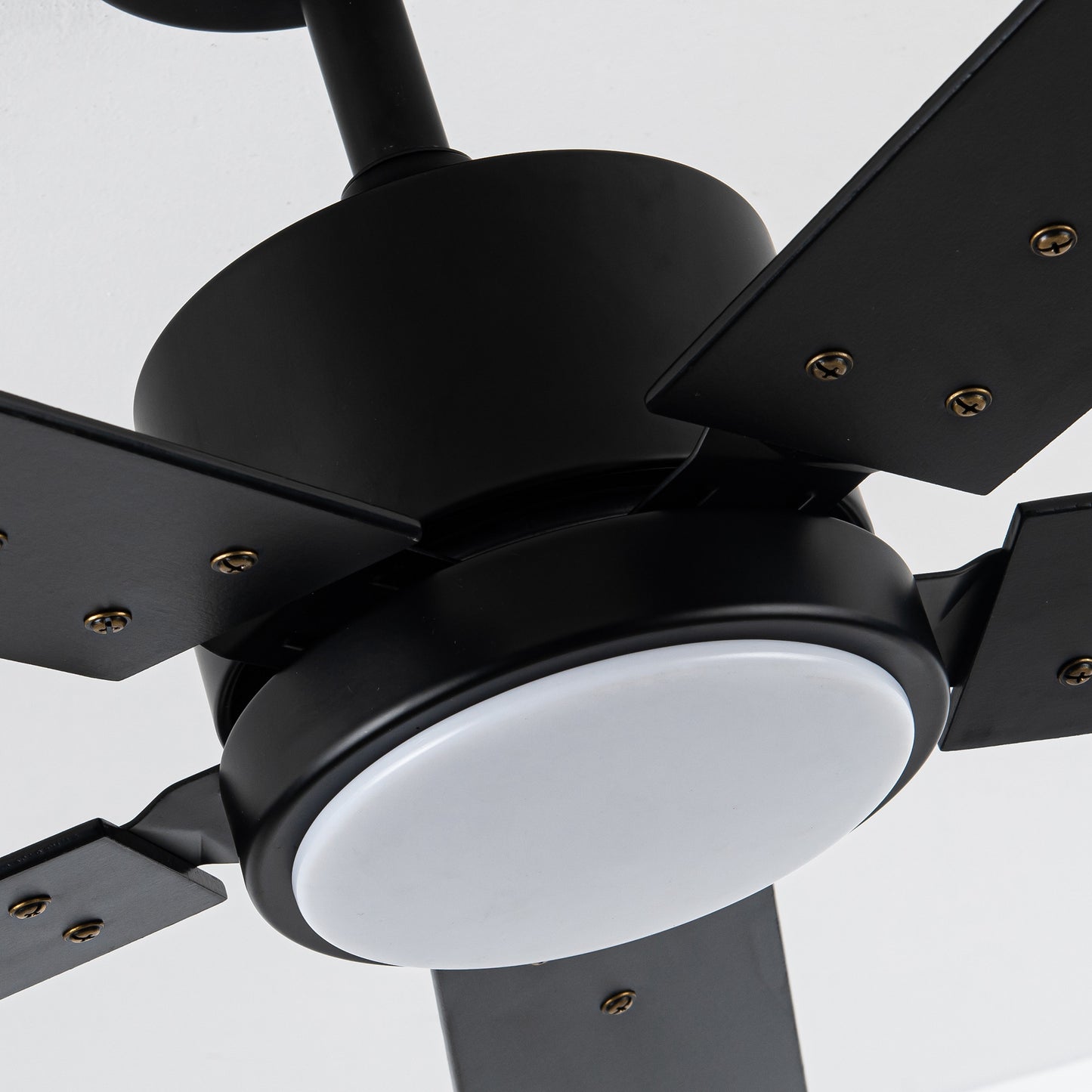 56" Modern Black Ceiling Fan with Lights and Remote Control, 5 Blades LED Ceiling Fan