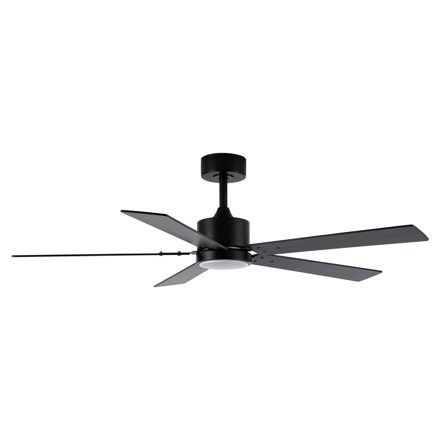 56" Modern Black Ceiling Fan with Lights and Remote Control, 5 Blades LED Ceiling Fan