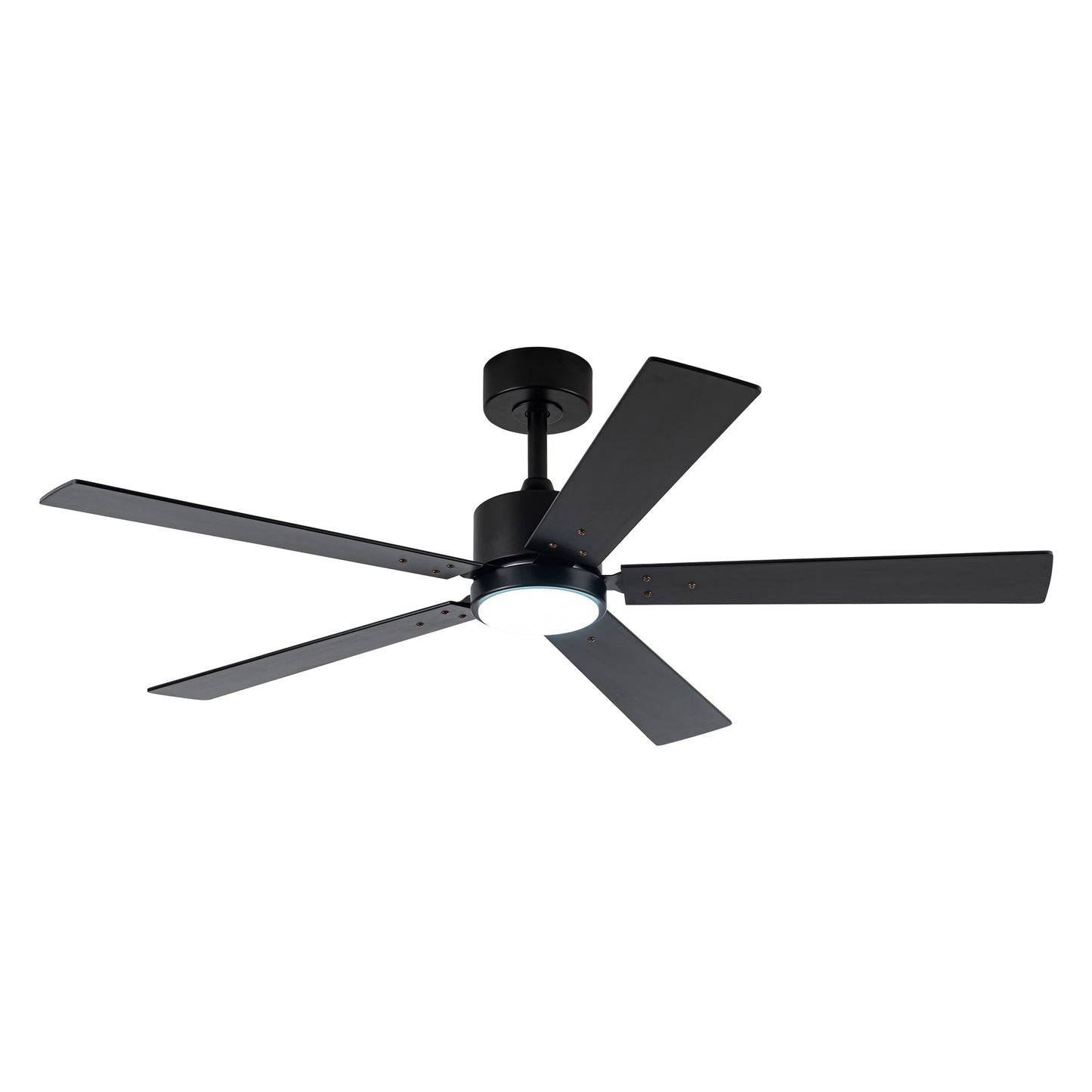 56" Modern Black Ceiling Fan with Lights and Remote Control, 5 Blades LED Ceiling Fan