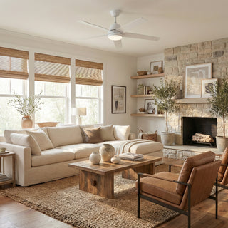 Vaczon 52" Otis Downrod Mount LED Ceiling Fan with APP & Remote Control