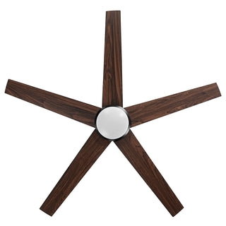 Vaczon 52" Satin Nickel Low-Profile LED Ceiling Fan