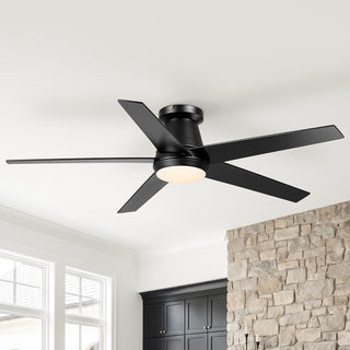 Vaczon 52" Satin Nickel Low-Profile LED Ceiling Fan