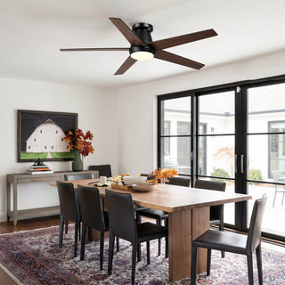 Vaczon 52" Satin Nickel Low-Profile LED Ceiling Fan