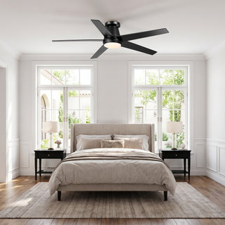 Vaczon 52" Satin Nickel Low-Profile LED Ceiling Fan
