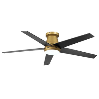 Vaczon 52" Satin Nickel Low-Profile LED Ceiling Fan