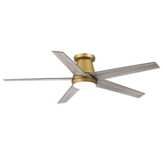 Vaczon 52" Satin Nickel Low-Profile LED Ceiling Fan