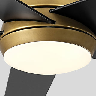 Vaczon 52" Satin Nickel Low-Profile LED Ceiling Fan