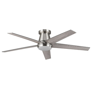 Vaczon 52" Satin Nickel Low-Profile LED Ceiling Fan
