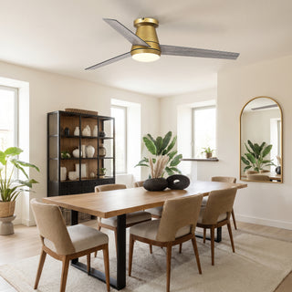 Vaczon 52" Modern Low Profile Ceiling Fan with Light