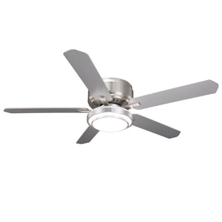 Vaczon 52 Inch Double-sided Blades Flush Mount LED Ceiling Fan with APP and Remote Control - Vaczon