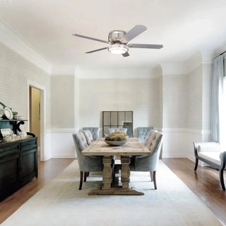 Vaczon 52 Inch Double-sided Blades Flush Mount LED Ceiling Fan with APP and Remote Control - Vaczon