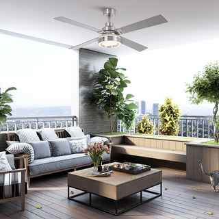 52" 60" Karen Double-sided Blades Smart Fan with LED Light