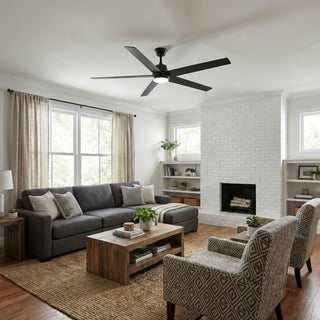 Vaczon 52" 5 Blades Ceiling Fan with LED Light and Remote Control