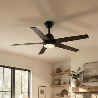 Vaczon 52" Otis Downrod Mount LED Ceiling Fan with APP & Remote Control