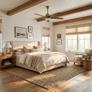 Vaczon 52" Otis Downrod Mount LED Ceiling Fan with APP & Remote Control