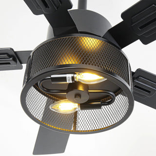 42" 52" 60" Eden Downrod Mount Ceiling Fan with Light and APP & Remote Control