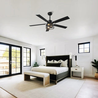 42" 52" 60" Eden Downrod Mount Ceiling Fan with Light and APP & Remote Control