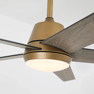 Vaczon 52" Otis Downrod Mount LED Ceiling Fan with APP & Remote Control