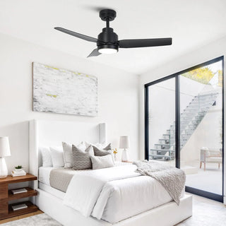 Vaczon 42" DC Motor Modern Downrod Ceiling Fan with LED Light and Remote Control