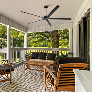 72" 84" Winni All-Aluminum IPX4 Outdoor Ceiling Fan with Remote Control