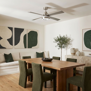 Vaczon 52" Down Mount Ceiling Fan with LED Light and Remote Control