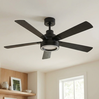Vaczon 52" Down Mount Ceiling Fan with LED Light and Remote Control