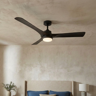 52 Inch Industrial Downrod Mount LED Ceiling Fan with Remote Control