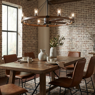 52 Inch Amelia Black Industrial Fandelier with Light - Vaczon