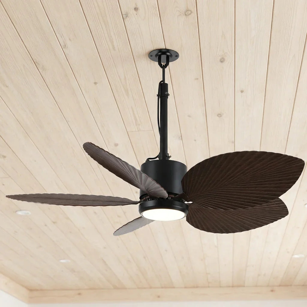 42 Inch Wythe IPX5 Outdoor Hanging Buckle Downrod LED Fan with Remote Control - Vaczon