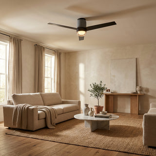 Vaczon 52" Pearl Black RGB LED Smart Fan with Remote App and Voice Control