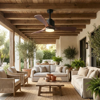 Vaczon 42" IP54 Outdoor Hanging Buckle Downrod LED Fan with APP & Remote Control - Vaczon