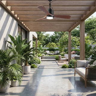 Vaczon 42" IP54 Outdoor Hanging Buckle Downrod LED Fan with APP & Remote Control - Vaczon