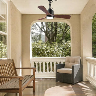 Vaczon 42" IP54 Outdoor Hanging Buckle Downrod LED Fan with APP & Remote Control - Vaczon