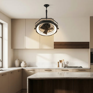 Vaczon 20" Inch Doris Downrod Fan Wall Mount Fan with LED Light and Remote Control - Vaczon