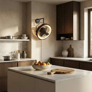 Vaczon 20" Inch Doris Downrod Fan Wall Mount Fan with LED Light and Remote Control - Vaczon