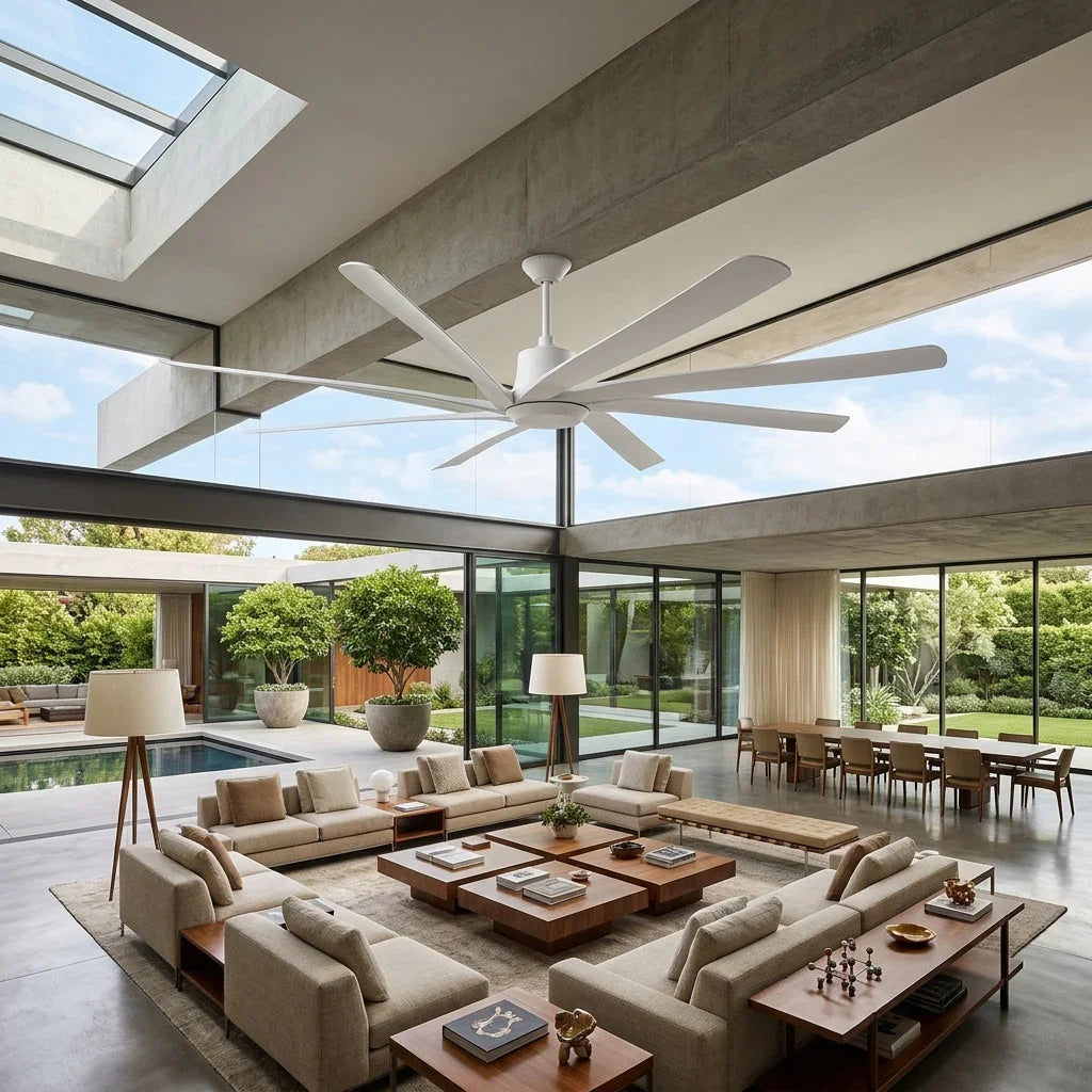 100 Inch Ansel HVLS Fan LED Large Ceiling Fan with Remote Control