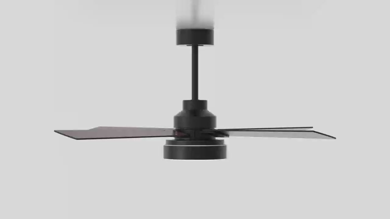 Vaczon 52 Inch 4 Blades DC Motor Modern Downrod Ceiling Fan with LED Light and Remote Control