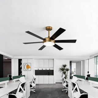 Vaczon 48" 5 Blades Industrial Modern Style DC Motor Ceiling Fan with LED Lighting and Remote Control