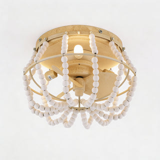 13" Farmhouse DC Motor Flush Mount Reversible Ceiling Fan with Lighting and Remote Control