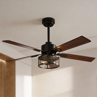 Vaczon 42" 52" 60" Eden Downrod Mount Ceiling Fan with Light and APP & Remote Control