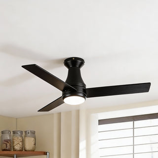 Vaczon 48" 3 Blades Flush Mount Ceiling Fan with Lighting and Remote Control