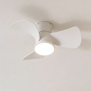 31" Mazon Modern DC Motor Flush Mount Reversible Ceiling Fan with LED Lighting and Remote Control