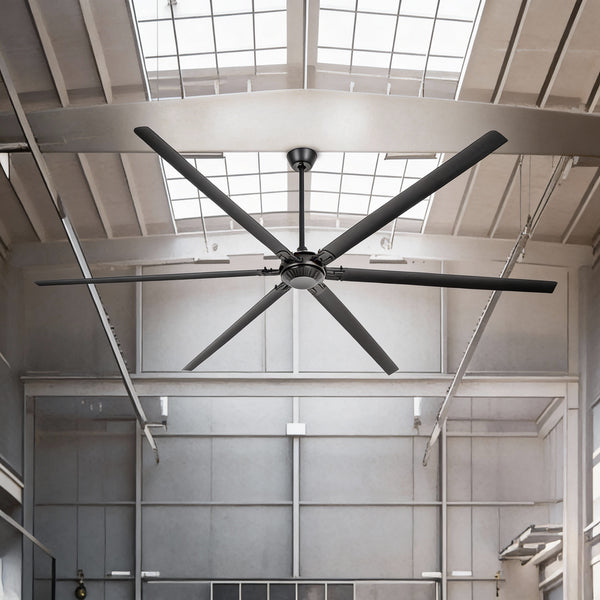 120 Inch Jupiter Industrial Aluminum Extra Large HVLS Ceiling Fan with Remote Control - Vaczon
