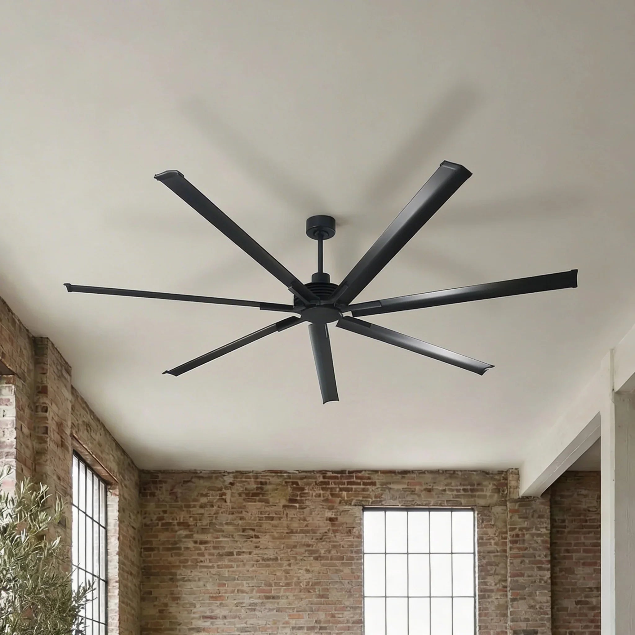 84 Inch 100 Inch Silent Storm Extra Large Ceiling Fan with Remote Control - Vaczon